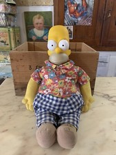 VINTAGE LARGE PUPAZZO PELUCHE TESTA GOMMA HOMER SIMPSON 1997 GROENING 43 CM