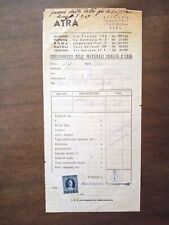FATTURA COMMERCIALE - ASTRA AZIENDA TRASPORTI SPEDIZIONI Roma 1949