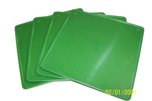 Targhette kart plastica verde - plastica,