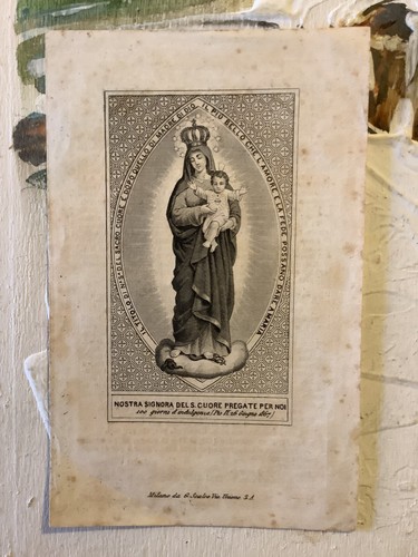 Santino antico incisione - santino,
