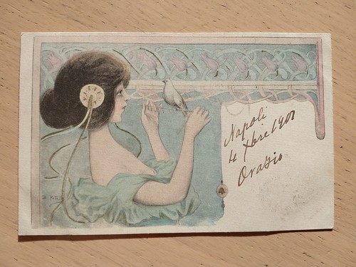 Patella cartolina art nouveau - art,