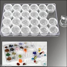 SAFE Box 24 scatole tappo a vite per perline