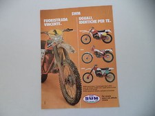 advertising Pubblicità 1979 MOTO SWM 125 REGOLARITA'/250 CROSS