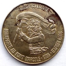 TOTALE 1969 MUSEO DEL LOUVRE, BONAPARTE AU PONT D'ARCOLE 1796 gettone 25,85 mm II8,2 