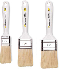Set 3 Pennelli per Pittura Con Manico in Plastica per Muri, Pareti, Legno E Ferr
