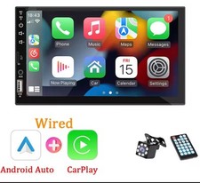 Radio Per Auto 1 Din CARPLAY Android Auto Bluetooth Mirrorlink Retrocamera 