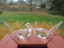 Pair Steuben Art Glass Wild