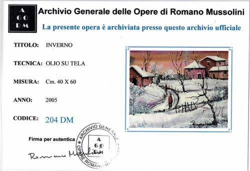 Inverno olio tela - l'inverno,