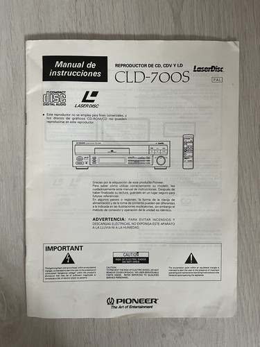 Reproductor laserdisc pioneer - reproductor,