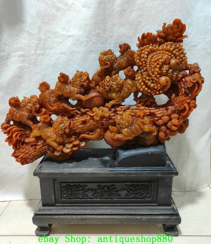 Statua leone guardia cane foo - statua,