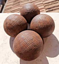 n° 4 Petanque Sfere Bocce antiche Da Gioco in   Metallo
