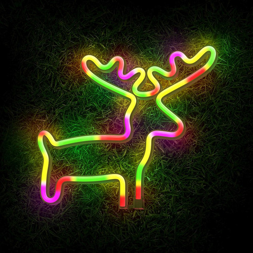 Neon led christmas renna - christmas,