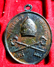 Stato Pontificio - Pio IX° medaglia Jubileo 1847 Bronzo RARA 30 x 28 mm