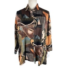 Top tunica 3 bottoni patate art to wear floreale taglia L/XL NUOVO!