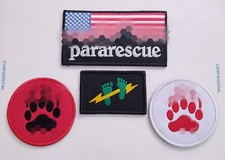 USAF PJ, 24th STS Emblems, Old Style Medium, Pararescue Red Team 4 Patch Set