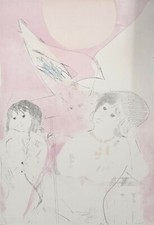 Saetti bruno litografia - litografia, su