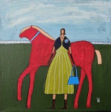 Quadro Originale Donna Cavallo