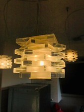 LAMPADARIO SOSPESO De Majo ITALIANO VETRO IN CRISTALLO