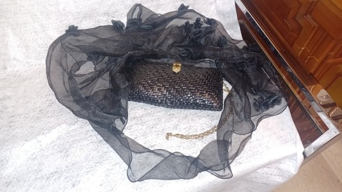 Borsa vintage nera lucida - borsa,
