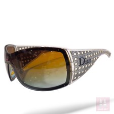 Christian Dior Quadrille y2k vintage sunglasses NOS never used wrap shield 