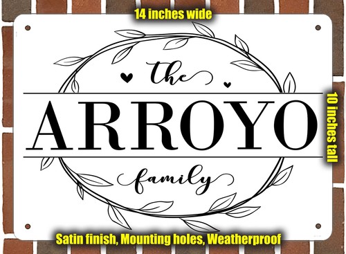 Arroyo family targa decorativa - arroyo,