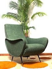POLTRONA Anni 50 "LADY" Dk Green Marco Zanuso Attribuito WAIMEA VINTAGE Interior