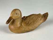 Statua in legno anatra 8 cm. -