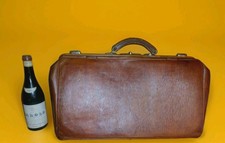 Antica Grande  VALIGIA cuoio  1900 Old Leather Travel Case 52x25x29 Ottimo Stato