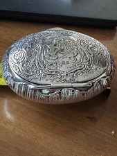 Tabacchiera Inglese Tarda Epoca Vittoriana Argento Sterling 