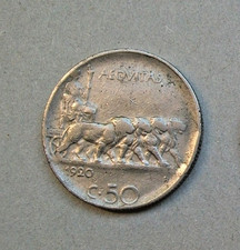 1920 RIGATO 50 centesimi