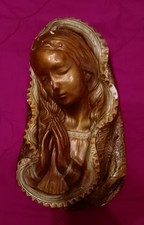 Madonna di gesso dipinta dim36x23cm