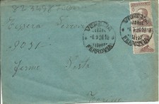 Lettera fermo posta con coppia 40 cent. Michetti 08.09.1926