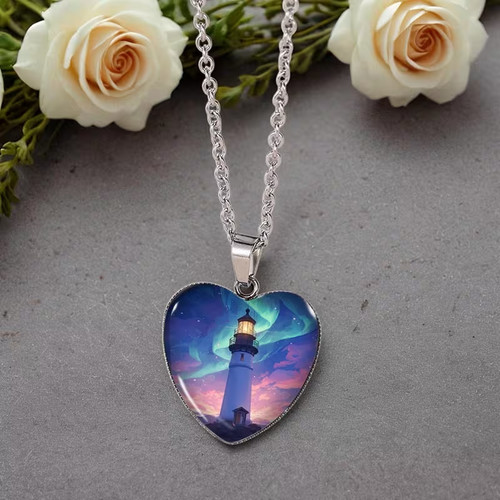 Collana con ciondolo - , cabochon