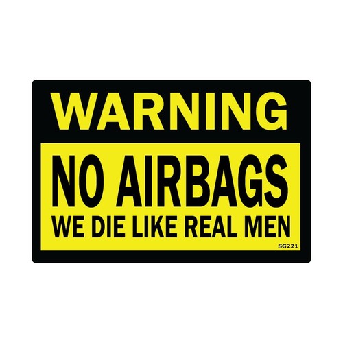 Adesivo warning airbag we - no,