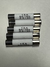 5pz FUSIBILE 15A 250V CERAMICO RAPIDO 6X30mm rapido FUSIBILI CERAMICI 6X30 RO58