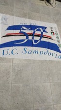 STUPENDA BANDIERA 50 DI STORIA SAMPDORIA CALCIO 133 CM X 94 CM 