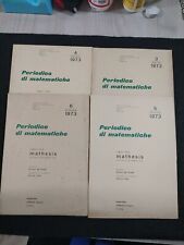 Lotto Di 4 Libri Periodico Di Matematiche Organo Della Mathesis