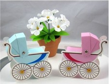 50pz bomboniera passeggino carrozzina bambino nascita comunione cresima confetti