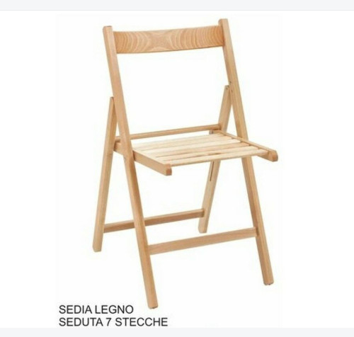 Sedia pieghevole legno - pieghevole,