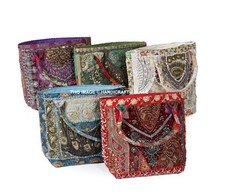 10 PC All'Ingrosso Donna Mano Borsa Vintage Ricamato Pesante Tracolla