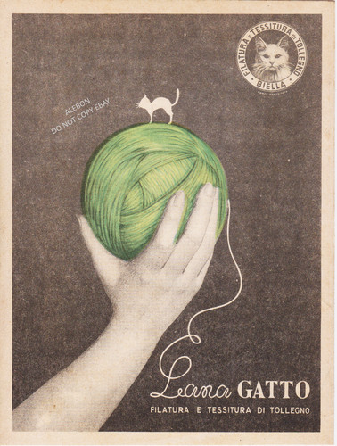 Stampa lana gatto filature - -,