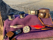 Completo Zeiss Ikon Contaflex Super BC; lenti extra retro, custodia.