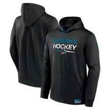 Felpa con cappuccio San Jose Sharks Fanatics Authentic Pro Fleece Pullover - Nero