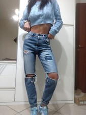 Jeans Donna Vita Alta Xs Blu