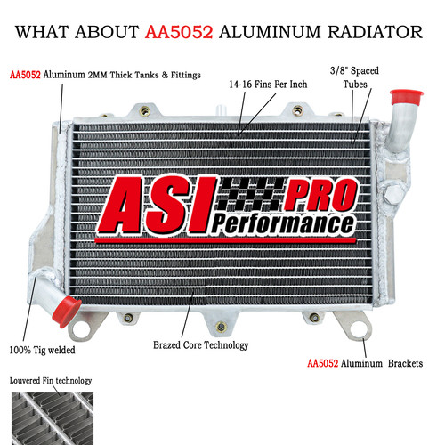 Rangées aluminum radiateur - 2-rangées,