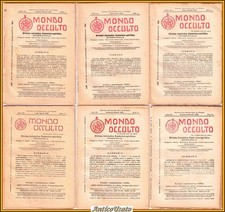 MONDO OCCULTO rivista iniziatica esoterico spiritica 1928 ANNATA COMPLETA vintag