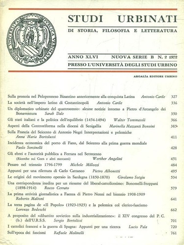 Studi urbinati 2 1972 - urbinati, 2/1972