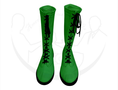 Stivali wrestling pelle verde - stivali,