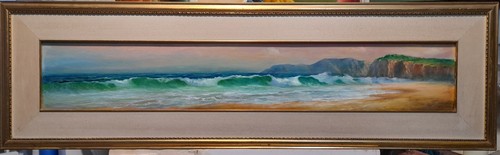Quadro tramonto olio su - "tramonto",