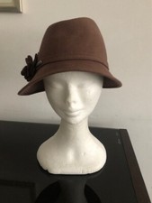 Twin set original cappello panno marrone lana merinos donnatg M/woman hat